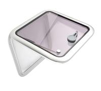 OPPWONG Finestra per oblò per Barche in Lega di Alluminio Resistente, Vetro Acrilico da 6 Mm, Finestra con Maniglia in Acciaio Inossidabile 316 con Chiusura di Sicurezza, Ideale per Yacht, Barche e