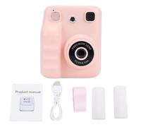 OPPWONG Fotocamera per Bambini, Fotocamera Digitale da 30 MP con Schermo HD da 2,4 Pollici, per Stampa con un con Stampante Termica e Adesivi Divertenti, Ideale per la Fotografia dei Bambini (PINK)