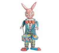 OPPWONG Giochi, Finisce i Giocattoli per Bambini Giocattoli Vintage retrò Che Oscillano Drumming di Lunga Durata della Raccolta di Coniglio con Un Coniglio di per la Decorazione della Raccolta