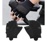 OPPWONG Guanti da Ciclismo su Strada Neri, Design a Mezze Dita, Traspiranti, Antiscivolo, Ammortizzanti, Guanti Estivi per Bici da Corsa, Ciclismo, Camminata, per Uomo e Donna (L)