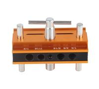 OPPWONG Guida di Foratura di Precisione per di Centratura Autocentrante in Lega di Alluminio per Giunti per la Lavorazione del Legno, Lunghezza 12 Cm