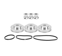 OPPWONG Kit a Cinghia di Distribuzione, 20 Denti/60 Denti La Puleggia della Puleggia in Alluminio Ruota con Cinghia di Orario 2GT -200/280/400 Mm per Fresature, Macchine per Perforazione