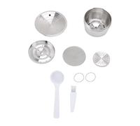 OPPWONG Kit Capsule di caffè in Acciaio Inossidabile, Filtro Riutilizzabile con Cucchiaio a Spazzola di Guarnizione, Piastra per Pressare la Polvere, Ideale per Macchine da caffè EDG325 EDG305 EDG505