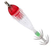 OPPWONG Lampada Subacquea con Esca per Calamari, Design con Gancio a Doppio Strato, Lampada da Pesca a LED, Ombrello, profondità 300 M, 3,3 X 0,7 Pollici, 11,0 G, per Pesca D', Batteria a Bottone