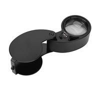 OPPWONG Lente d'ingrandimento 40X con Luci a LED, Lente d'ingrandimento Portatile per Gioiellieri Ad Alta Trasmissione, 'ingrandimento a Conchiglia in Lega di Alluminio con Visione Chiara, Ideale