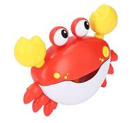OPPWONG Macchina per Fare le di Granchio Danzante per Bambini con Musica e Automatiche per il Divertimento del Bagnetto, Dimensioni in Plastica 9,4x3x7,1 Pollici (rosso)