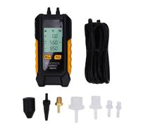 OPPWONG Manometro Differenziale Digitale, Precisione ±0,5% FS | Alloggiamento in ABS, Manometro HVAC, Test del Vuoto Automobilistico, Sei Unità, Display Retroilluminato, Connettori per