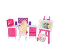 OPPWONG Miniature Dollhouse Bedroom Computer Set