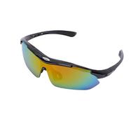 OPPWONG Occhiali da Sole Polarizzati con Clip per Esterni con 4 Lenti Intercambiabili per la Pesca e il Ciclismo Montatura Nera 5,51x2,64 Pollici