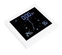 OPPWONG Orologio da Bagno, Display Digitale IP65 con Conto Alla Rovescia e Allarme Umidità e Temperatura, con Ventosa Fissa, Ideale per l'installazione nel Bagno di Casa (WHITE)
