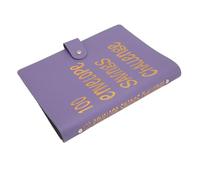 OPPWONG Portasoldi con Risparmio in Pelle Sintetica Impermeabile, (PURPLE) | Include 100 buste per contanti, durevoli, adatte per il budget, una gestione finanziaria efficace