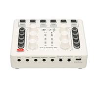 OPPWONG Scheda Dal Mini Scheda Mixer con Riduzione del Rumore Superiore per Mixer DJ, Microfono Podcast, Dal Portatile, Bianco