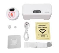 OPPWONG Sciacquone Automatico per WC con Sensore a Infrarossi, Kit di Scarico Senza Tocco, Attivato Dal Movimento, USB Ricaricabile, per Bagni Domestici e Pubblici con IPX5 Antiacqua,