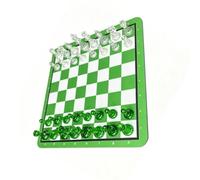 OPPWONG Set di Scacchiere Portatili con Superficie di Gioco in Legno per L'apprendimento e il Divertimento, Set da Viaggio da 32 Pezzi per Tutte le età (#3)