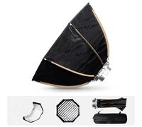 OPPWONG Softbox Ottagonale 40D, Softbox Dal Design Leggero in un Unico Pezzo, Gratuito con Strumenti di Assemblaggio Rapido con Griglia di Pannelli di Diffusione Regolabili e Supporto Standard,