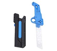 OPPWONG Spada Giocattolo Illuminata con Effetto Scintilla Spada Giocattolo per Bambini Design Ergonomico con Estetica Trasparente 32x7 Cm (Blue)