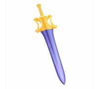 OPPWONG Spada Retrattile in PLA Stampata in 3D con Design Cosplay Realistico per Accessori per le Vacanze in Costume Anime (oro viola)