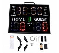 OPPWONG Tabellone Segnapunti Elettronico per Basket Tabellone Segnapunti Digitale con Timer per Il Conto alla Rovescia Batteria Ricaricabile 8000mAh Telecomando per Basket Pallavolo
