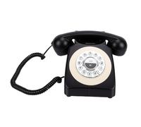 OPPWONG Telefono Retro Bluetooth, Senza Fili Tipo C, Design Vintage (BLACK)