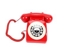 OPPWONG Telefono Retro Bluetooth, Senza Fili Tipo C, Design Vintage (rosso)