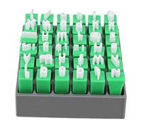 OPPWONG Timbri in Argilla di Ceramica, 36 Pezzi di Sigilli con Lettere Minuscole e Simboli, Biglietti d'invito per la Realizzazione di Timbri Artigianali con Scatola di Immagazzinaggio, Ideali per