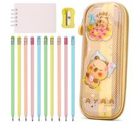 OPPZZIT 10 Pezzi Matite HB con Gomma da Cancellare, Matita Triangolare per Bambini con Astuccio Capibara & Quaderno, Gadget Compleanno & Regali Bambini 4 5 6 7 8 9 Anni