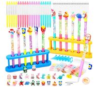 OPPZZIT Fabbrica delle Penne Personalizzate, Kit Creativo per Bambini idee Regalo per Bambina 6 7 8 9 10 11 12 Anni con 100+ Accessori e 20 Penne Personalizzate, Gadget Compleanno & Giochi Bambina