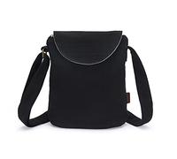 OPQRSTU Borsa a tracolla da donna, in tela, stile hippie, boho, stile retrò, Nero #2., Long7 High9 Width4