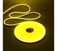 OPQWAPECE Striscia al neon DC 24V 0,5-20 m | IP67 impermeabile, multicolore, retroilluminazione TV, luce LED flessibile in silicone for la casa(YELLOW_9M)