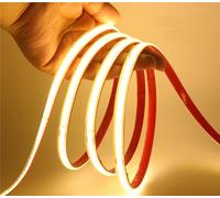 OPQWAPECE Striscia LED COB da 0,5-40 m CA 220 V | 240 LED/m, driver integrato, impermeabile IP65, tagliabile a 10 cm, luce for arredamento(6m,WARM WHITE_AC 220V)