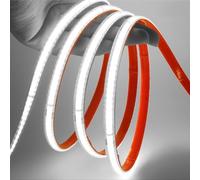 OPQWAPECE Striscia LED COB da 0,5-40 m CA 220 V | 240 LED/m, driver integrato, impermeabile IP65, tagliabile a 10 cm, luce for arredamento(31m,WHITE_AC 220V)