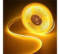 OPQWAPECE Striscia LED COB USB 5V | Larghezza 3MM/5MM/8MM, Giallo/Blu ghiaccio/Verde/Bianco, Nastro flessibile for l'arredamento della casa(Width 5MM,YELLOW_2M)