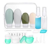 Opret Bottiglie da Viaggio in Silicone 18 Pezzi, 100ml 60ml Kit da Contenitori Flaconi da Viaggio Riutilizzabili, per Shampoo Bagnoschiuma Liquidi Lozione, Approvato dalla TSA