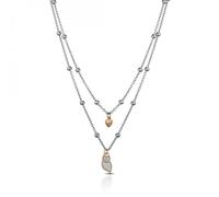 OPS COLLANA GLIETTER FANCY DOPPIA CATENA GUFO OPSCL-378