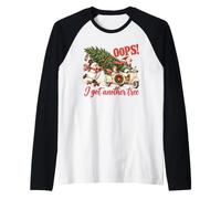 Ops! Ho Un Altro Albero Funny Christmas Snowman Duck Maglia con Maniche Raglan