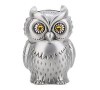 OPSDKVKS Banca a forma di gufo, salvadanaio artigianale in metallo, unico per la decorazione della casa con materiale in lega di zinco, vaso di risparmio durevole per bambini e adulti,