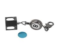 OPSDKVKS Portagessetto Retrattile per Stecca da Biliardo, Scatola Magnetica per Gesso da Biliardo con Clip da Cintura, portagessetto Portatile per Un Facile Accesso, Design Durevole in (Nera)