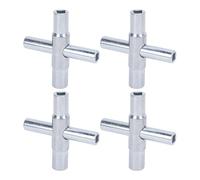 OPSDKVKS Set di 4 Chiavi per Rubinetto dell'Acqua a 4 Vie, Chiave per Rubinetto per valvola del Rubinetto Esterno, Include Chiavi in Argento zincato da 1/4 9/32 5/16 11/32 Pollici per