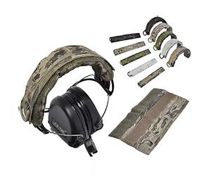 OPSMEN Earmor Tactical Advanced Modulare Headset Cover Molle Fascia per Cuffie Tattiche Generali Paraorecchie Accessori per Cuffie (TAN)