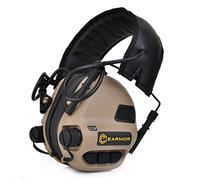 OPSMEN, Paraorecchie da Caccia, Amplificazione del Suono Sportivo, Cancellazione del Rumore, Cuffia Elettronica con Auricolari, Desert M31, NRR22