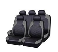 OPSOL 9Pcs Set Coprisedili Auto per Volkswagen VW Polo IV (9N) 2006 2007 2008 2009,Pelle Set Completo Protezioni Sedili Auto Copri-Sedile Interni,A/Gray