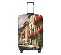 OPSREY Bella Italia Stampa Bagagli Copertura Valigie Copertura Elastico Lavabile Valigie Protector per 53-81 Pollici, Nero , L