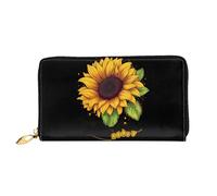 OPSREY Blessed to Be Called Sunflower stampato Portafoglio lungo in pelle portafoglio da viaggio da donna portafoglio per carte di credito, Benedetto essere chiamato girasole, Taglia unica, Casual