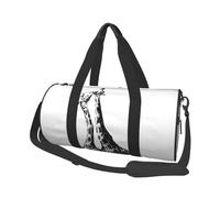 OPSREY Borsa da viaggio rotonda con stampa a farfalla arancione grande capacità borsa da viaggio sportiva, Giraffa africana, Taglia unica