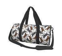 OPSREY Borsone da viaggio di grande capacità con stampa floreale primaverile margherita borsa rotonda borsa da viaggio sportiva, Trotting Flat Coated Retrievers Paw, Taglia unica