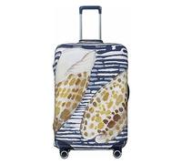 OPSREY Copertura elastica per valigia, copertura per valigia, personalizzata su entrambi i lati, con stampa di conchiglie, protezione per bagagli per 45-81 cm, Nero , M