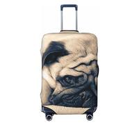 OPSREY Copertura elastica per valigia, personalizzabile, double-face, con stampa di un cane, protezione per bagagli da 45,7 a 81,7 cm, Nero , S