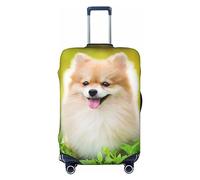 OPSREY Copertura elastica per valigia, personalizzata, double-face, con simpatico cucciolo di cane, per 45-81 cm, Nero , XL