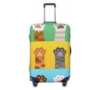 OPSREY Copertura elastica per valigia, personalizzata su entrambi i lati, con stampa di zampa di animale, per 45-81 cm, Nero , XL