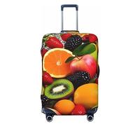 OPSREY Copertura elastica per valigie, personalizzabile, double-face, colorata, con stampa di frutta, per 45-81 cm, Nero , M